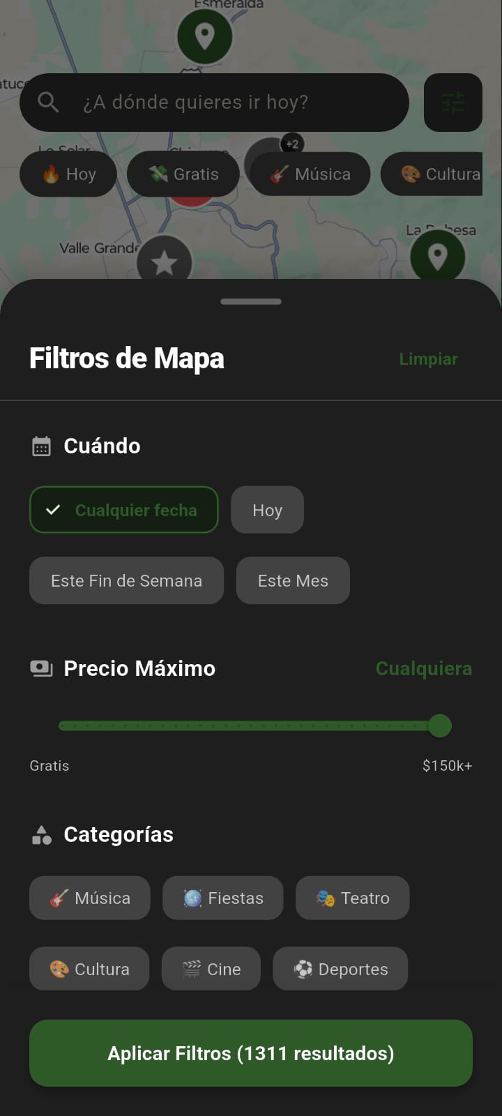 Pantalla Extra Eventree